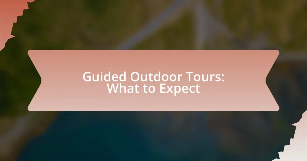 Guided Outdoor Tours: What to Expect